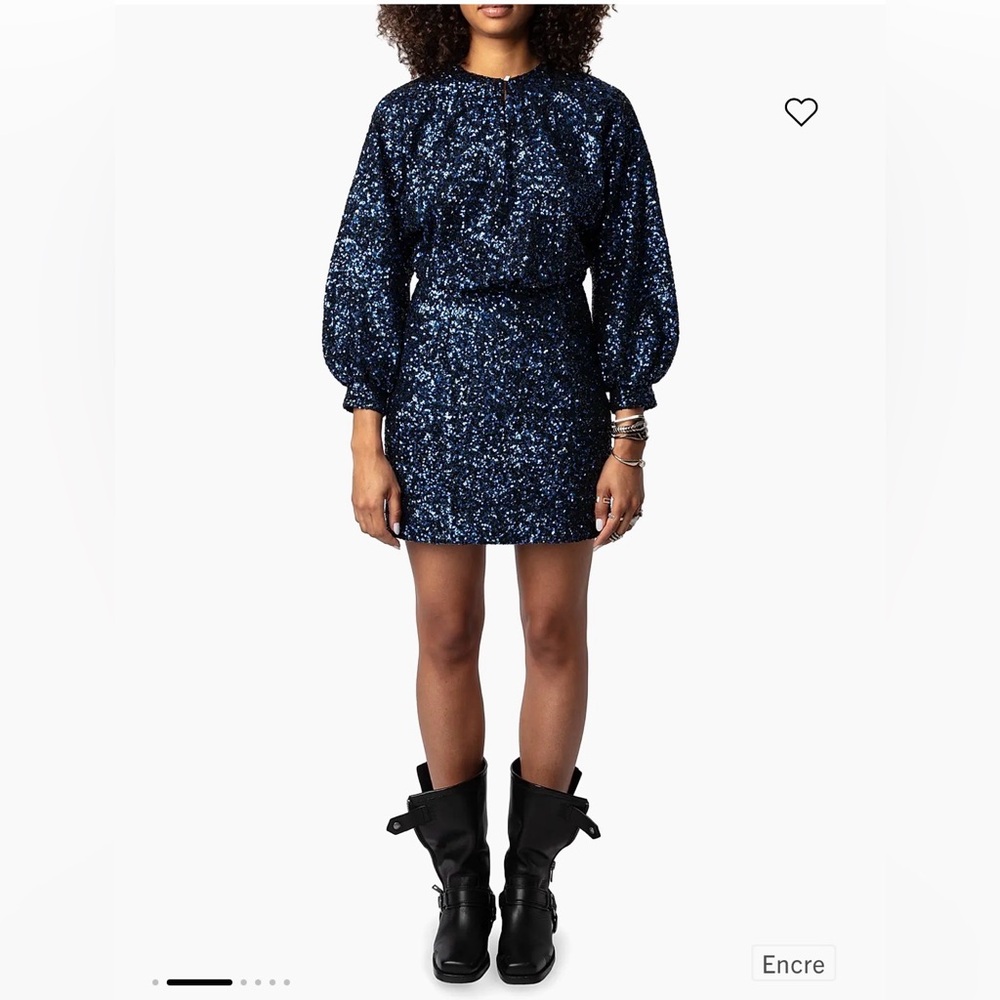 NWT - Zadig & Voltaire - Defile - Navy Sequin Mini Dress - Small - Picture 11 of 11